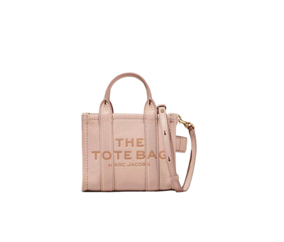BOLSO TOTE MINI DE CUERO ROSA